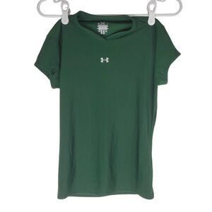 Under Armour V-neck Short‎ Sleeve All Star Express Performance Tee Green Medium